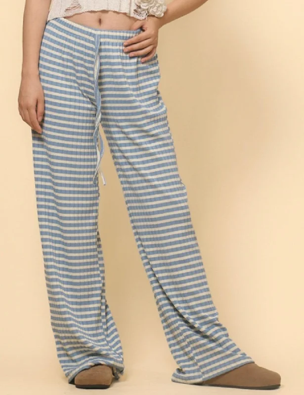 Ladies Striped Color Block Casual Pants SKP4785 Cozy Maternity Pants