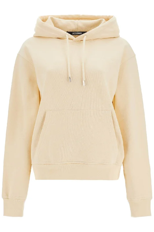 Hooded Sweatshirt 'the Emb  - Grey Hoodie with Ribbed Hem Stretchable Secure