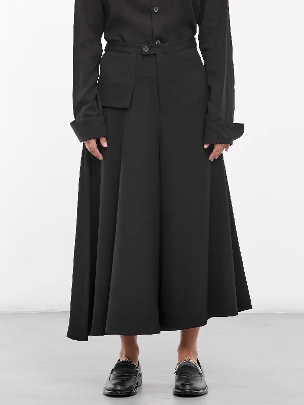 R Layered Pants (F0-P65-101-1-BLACK) Stylish Harem Pants