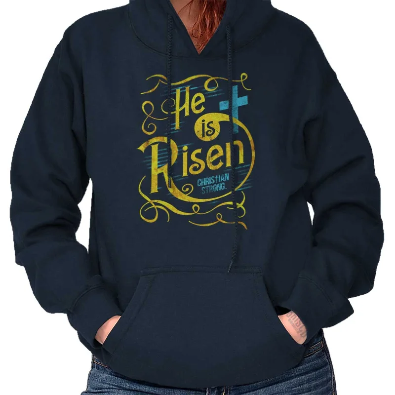 He Is Risen Hoodie Hooded Sweatshirt Casual Wear Street Style