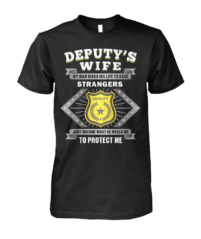 Deputy's Wife My Man Risk His Life to Save Stranger Shirts and Hoodies Hoodie with Cropped Fit Short Trendy Deputy's Wife My Man Risk His Life to Save Stranger Shirts and Hoodies Hoodie with Cropped Fit Short Trendy
