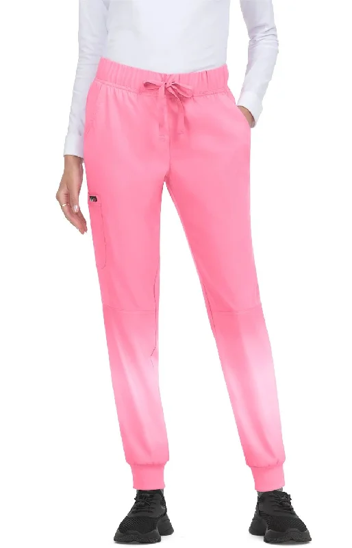 Gradiant Jogger Pant Peony Pink Ombre Casual Drawstring Pants