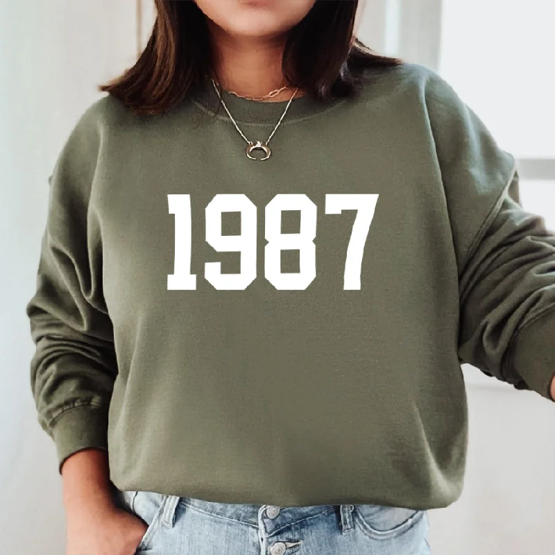 My Year Personalised College Sweatshirt Hoodie with Back Slit Movement Comfort
