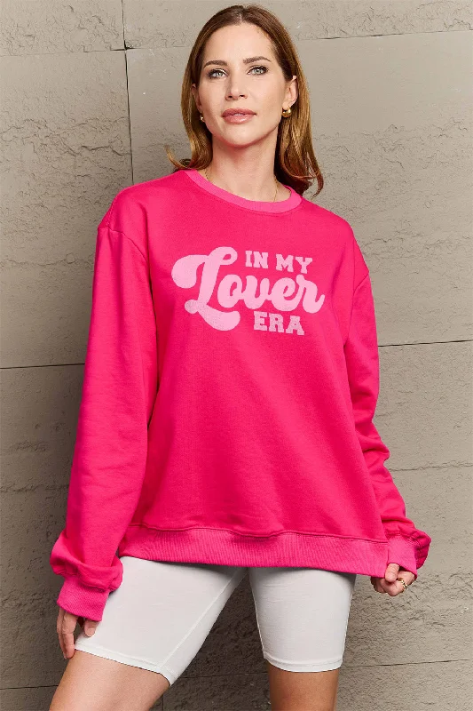 Simply Love Full Size IN MY LOVER ERA Round Neck Sweatshirt Hoodie with Neon Bright Vibrant Simply Love Full Size IN MY LOVER ERA Round Neck Sweatshirt Hoodie with Neon Bright Vibrant