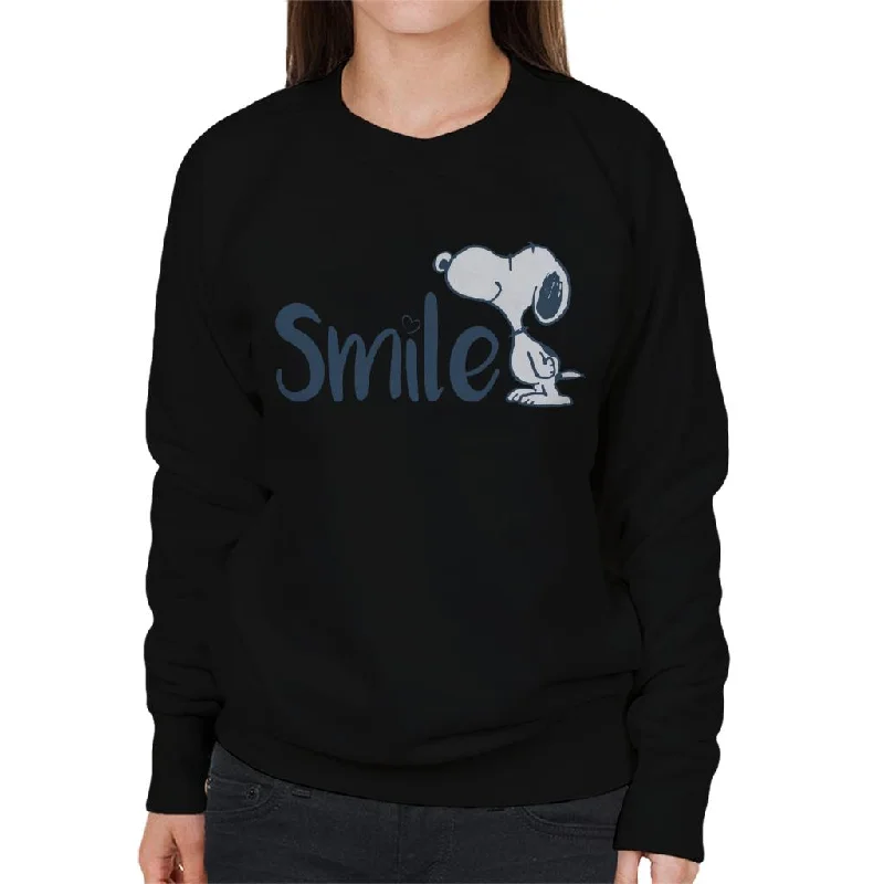 Peanuts Snoopy Smile Women's Sweatshirt Hoodie with Embroidery Detailed Premium