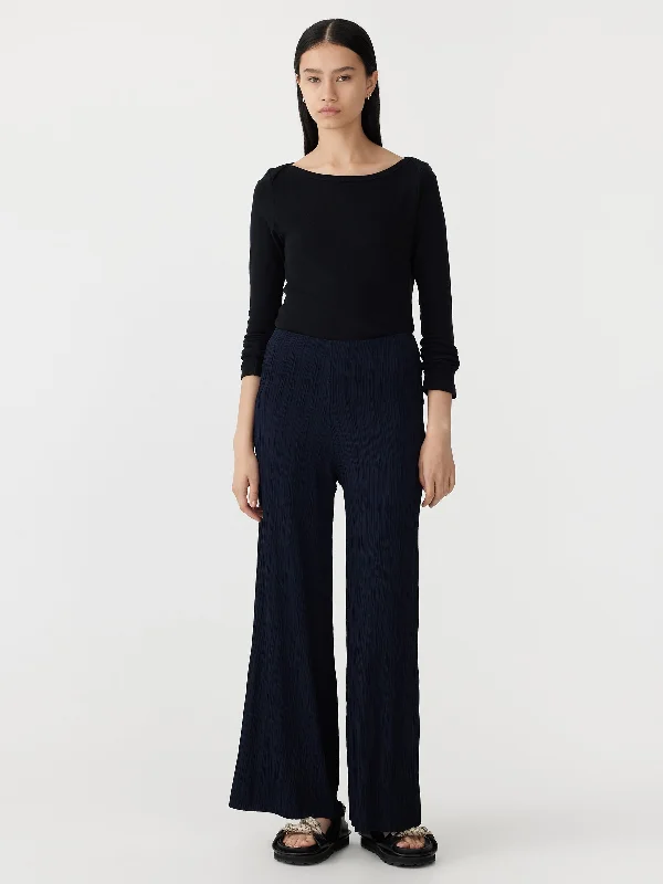 wide leg textured pant Cozy Maternity Pants