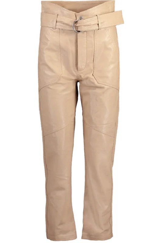 Bennett Patch Pocket Leather Pant Comfy Cargo Trousers
