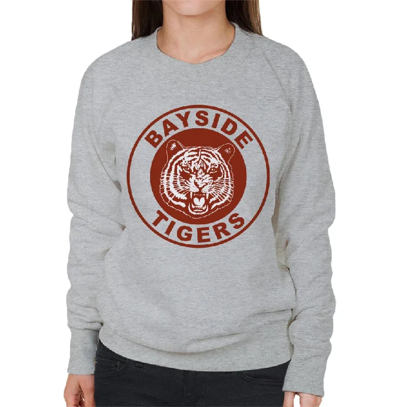 Saved By The Bell Bayside Tigers Women's Sweatshirt Hoodie with Color Block Contrast Stylish Saved By The Bell Bayside Tigers Women's Sweatshirt Hoodie with Color Block Contrast Stylish
