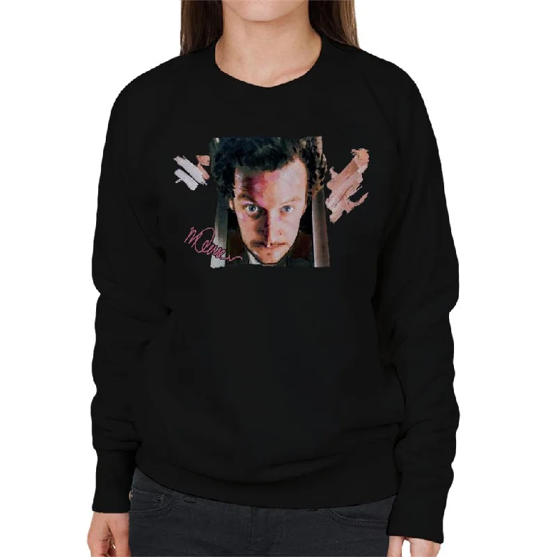 Sidney Maurer Original Portrait Of Daniel Stern As Wet Bandit Harry Home Alone Women's Sweatshirt Hoodie with Distressed Vintage Worn Sidney Maurer Original Portrait Of Daniel Stern As Wet Bandit Harry Home Alone Women's Sweatshirt Hoodie with Distressed Vintage Worn