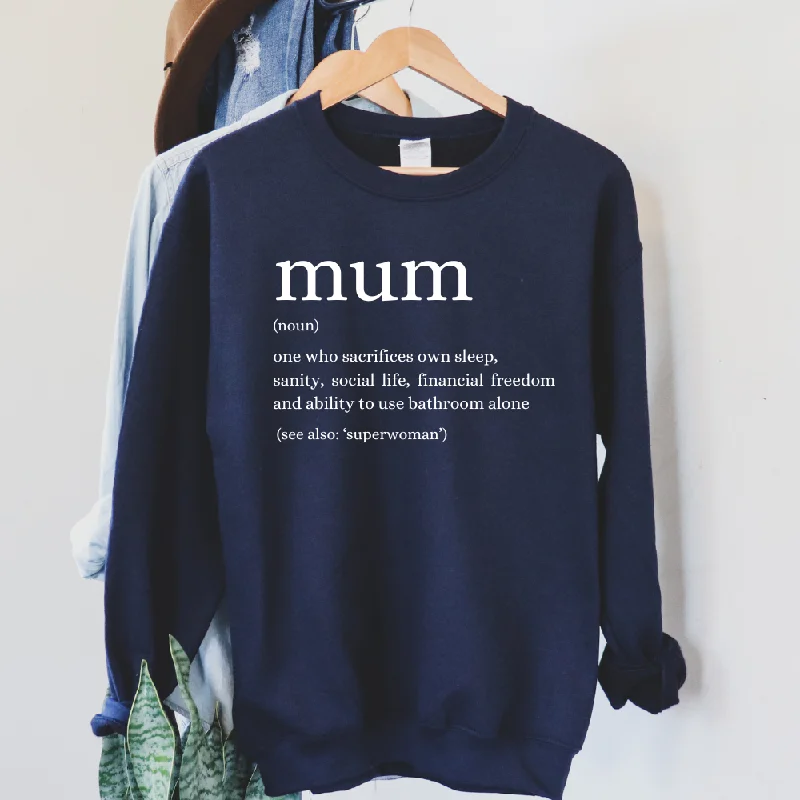 Modern Mum Definition Sweatshirt Hoodie with Double Zipper Versatile Adjustable