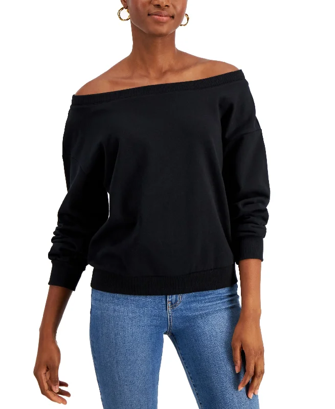 INC International Concepts Plus Size Off The Shoulder Sweatshirt Hoodie with Mock Neck Collared Structured INC International Concepts Plus Size Off The Shoulder Sweatshirt Hoodie with Mock Neck Collared Structured