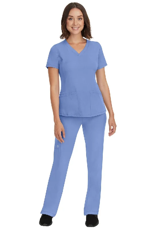 HH Works Women's Scrub Set Monica Top & Petite Rebecca Pant | Ceil Casual Sweatpants Style