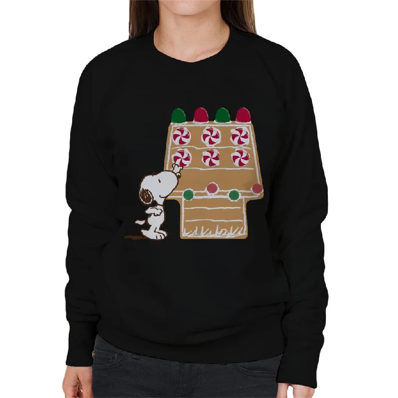Peanuts Snoopy Reaching For Candy Cane Women's Sweatshirt Hoodie with Metallic Shiny Futuristic Peanuts Snoopy Reaching For Candy Cane Women's Sweatshirt Hoodie with Metallic Shiny Futuristic