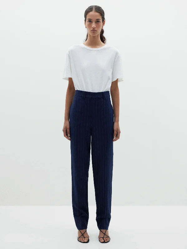 pinstripe tailored pant Comfortable Pleated Pants
