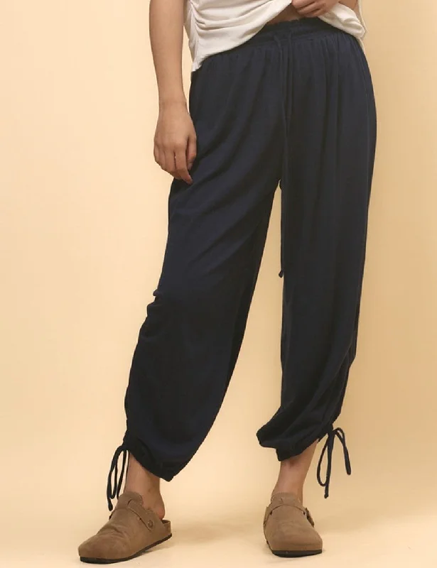 Ladies Elastic Waist String Tie Lantern Pants SKP4841 Fashionable Work Pants