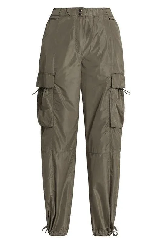 Techno Taffeta Utility Pant Classic Cropped Pants