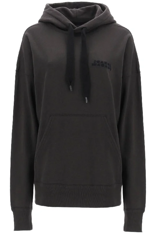 'scott' Oversized Hoodie  - Grigio Hoodie with Hem Lace Feminine Delicate
