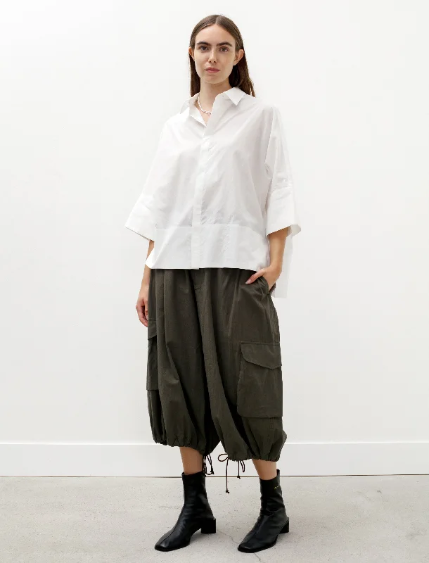 Cropped Drawstring Cargo Pants Khaki Fashionable Track Pants