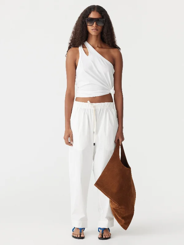 crushed cotton pull on pant Lightweight Jogger Pants