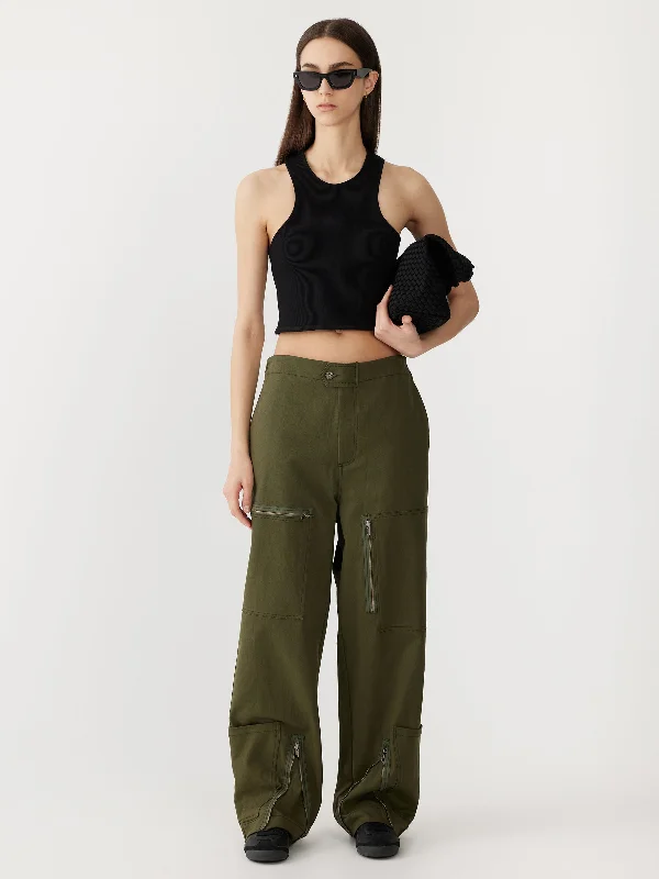 stretch drill utility pant Classic Cropped Pants
