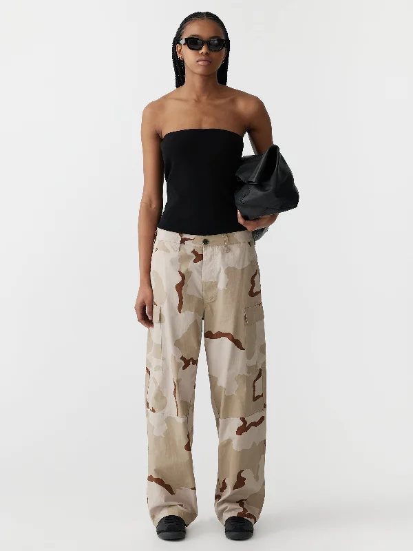 ripstop camo cargo pant Chic Faux Leather Pants