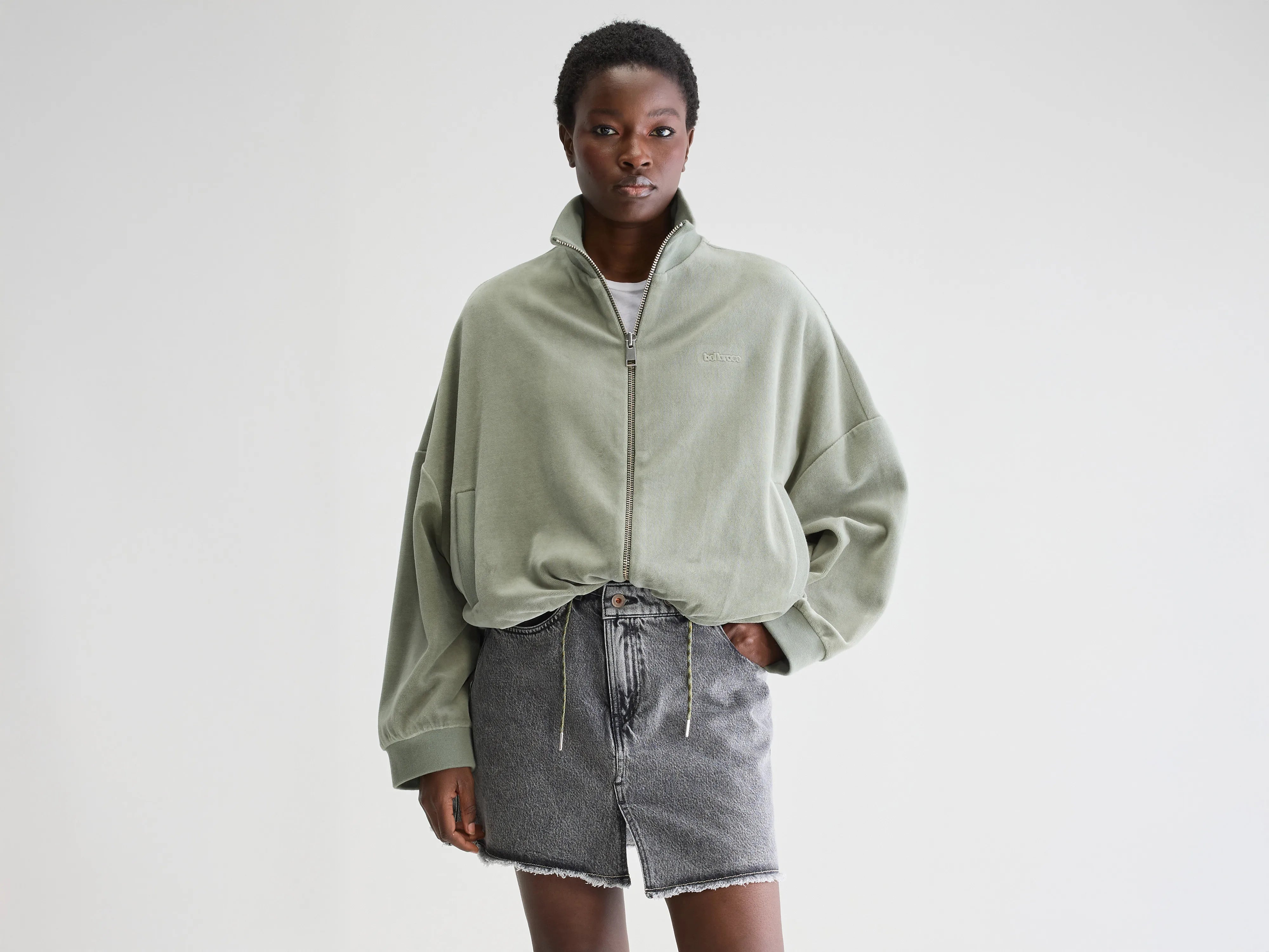 Tallis zip-up sweatshirt (251 / W / EUCALYPTUS) Hoodie with Drop Shoulder Relaxed Streetwear Tallis zip-up sweatshirt (251 / W / EUCALYPTUS) Hoodie with Drop Shoulder Relaxed Streetwear