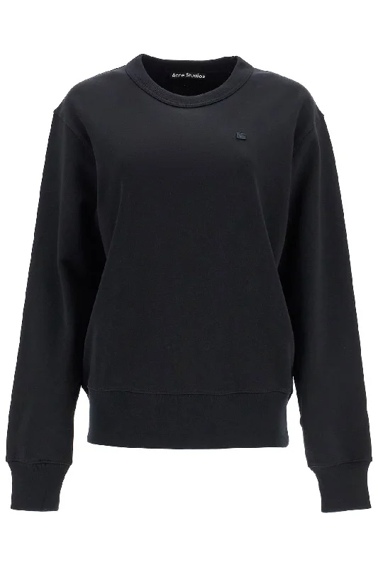Organic Cotton Crewneck Sweatshirt - Black Hoodie with Ribbed Cuffs Snug Fit Comfort Organic Cotton Crewneck Sweatshirt - Black Hoodie with Ribbed Cuffs Snug Fit Comfort
