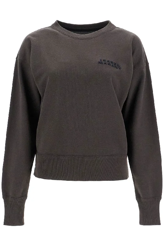 Shad Sweatshirt With Logo Embroidery - Grey Hoodie with Hem Patch Decorative Personalized Shad Sweatshirt With Logo Embroidery - Grey Hoodie with Hem Patch Decorative Personalized