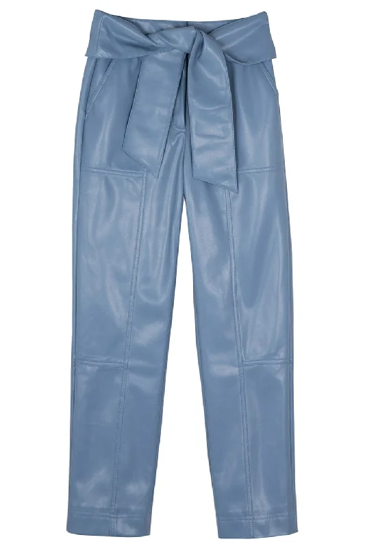 Tessa Vegan Leather Pant Chic Checkered Pants