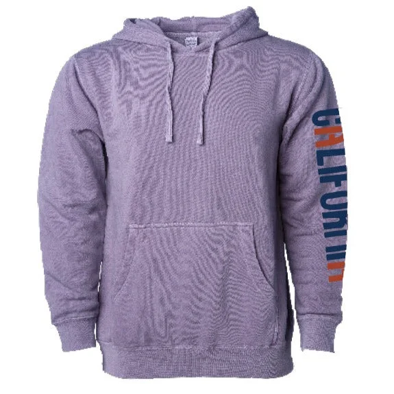 SunDiego Map Hoodie - Pigment Plum/Navy/Rust Hoodie with Rolled Sleeves Casual Relaxed SunDiego Map Hoodie - Pigment Plum/Navy/Rust Hoodie with Rolled Sleeves Casual Relaxed