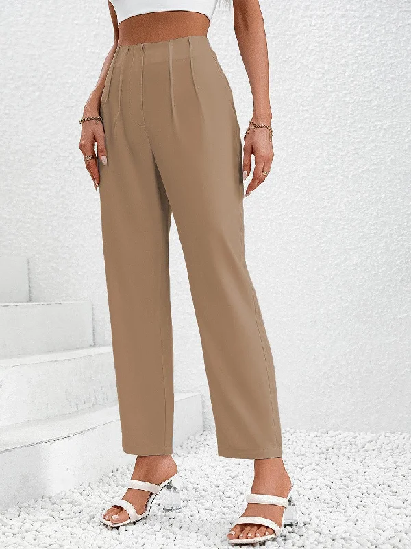 Ruched Long Pants Comfortable Pleated Pants