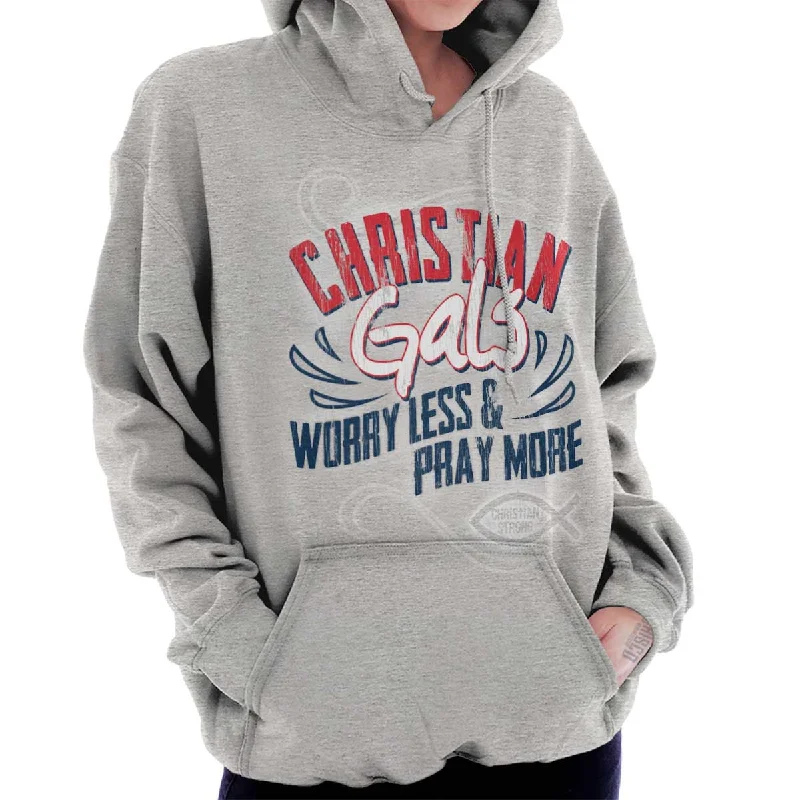 Christian Gals Hoodie Hoodie with Snap Buttons Easy Quick