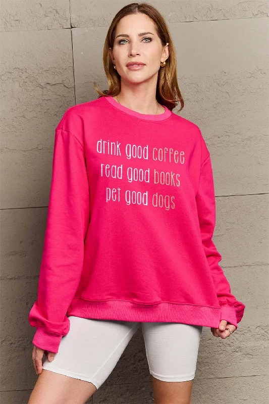 Simply Love Full Size Letter Graphic Round Neck Sweatshirt Hoodie with Hem Elastic Stretchable Comfortable Simply Love Full Size Letter Graphic Round Neck Sweatshirt Hoodie with Hem Elastic Stretchable Comfortable