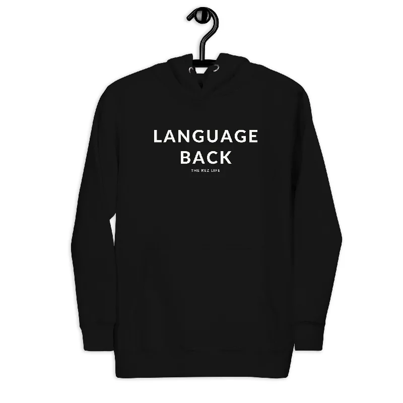 A word a day - LANGUAGE BACK! Hoodie Hoodie with Fur Luxurious Winter