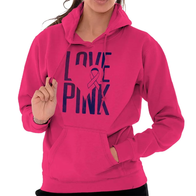 Breast Cancer Awareness Hoodie Hoodie with Pastel Soft Subtle