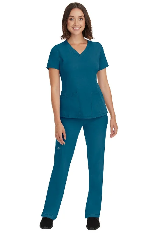 HH Works Women's Scrub Set Monica Top & Tall Rebecca Pant | Caribbean Stylish Elastic Waist Pants HH Works Women's Scrub Set Monica Top & Tall Rebecca Pant | Caribbean Stylish Elastic Waist Pants
