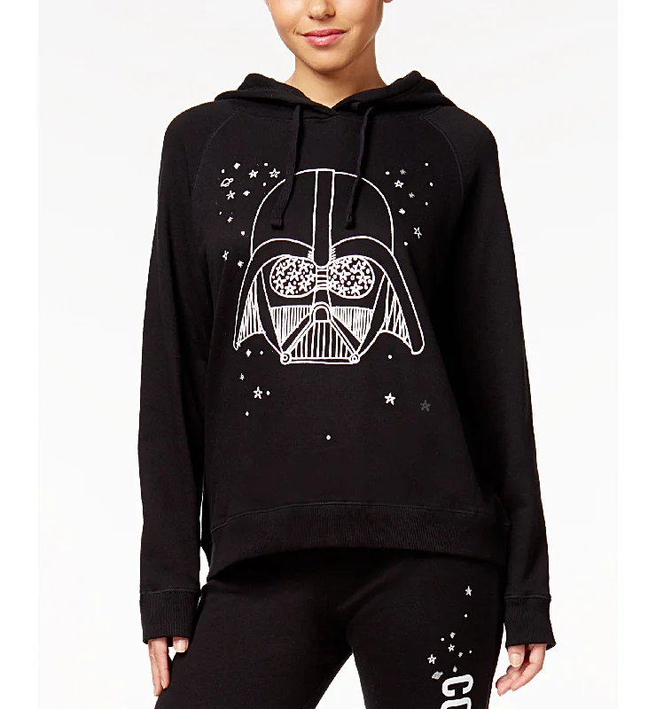 Star Wars Juniors Darth Vader Graphic Sweatshirt Hoodie Crop Top Short Trendy