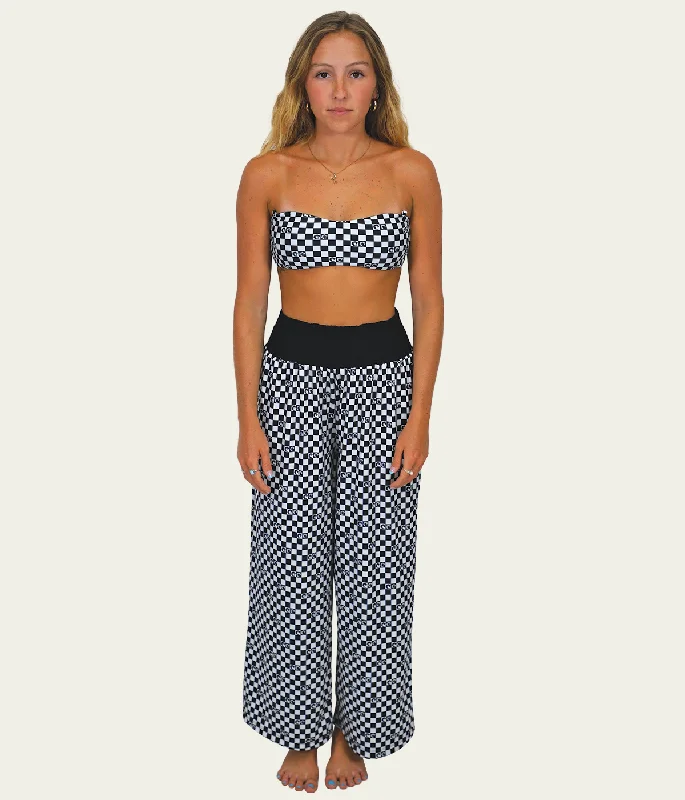 Ladies Checker Pants Soft Wool Pants
