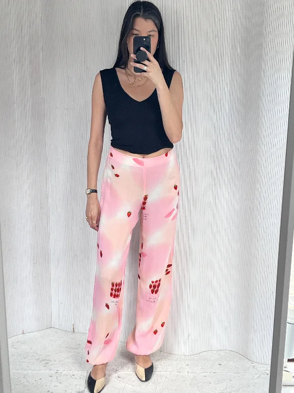 Lipstick couture strawberry pants Soft Wool Pants