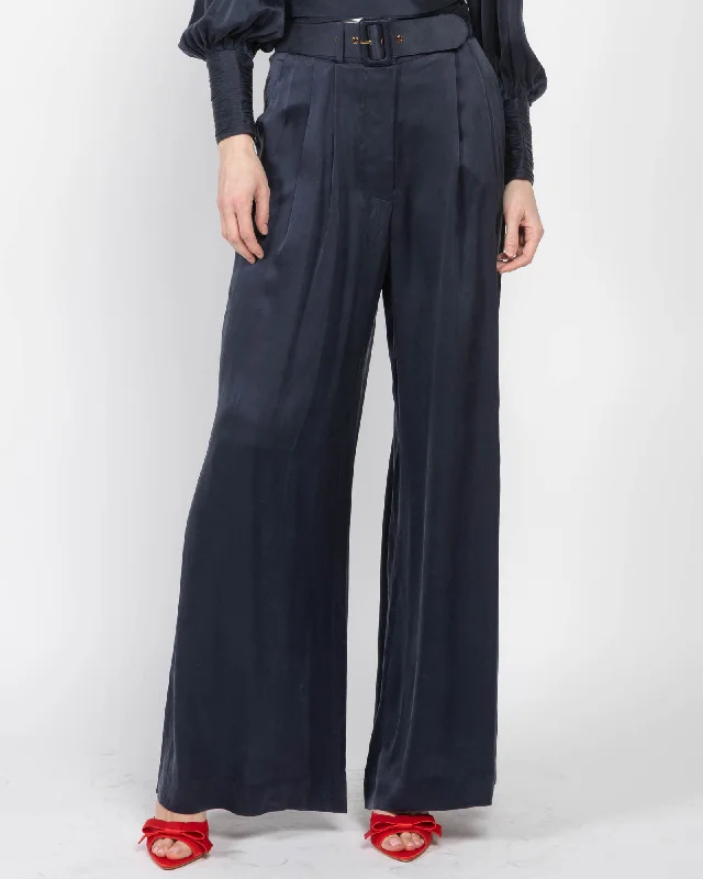 Silk Tuck Pants Casual Drawstring Pants