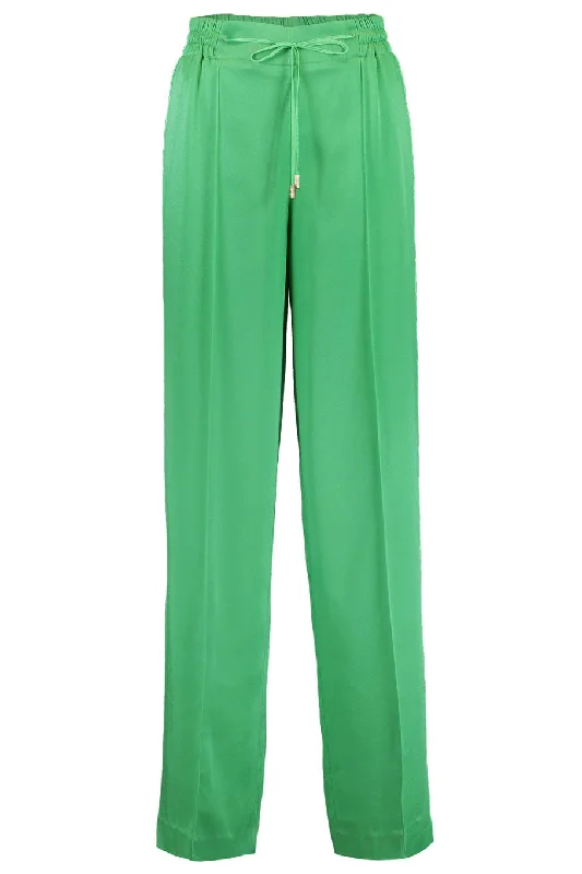 Drawstring Tie Wide Leg Pant Cozy Full-Length Pants