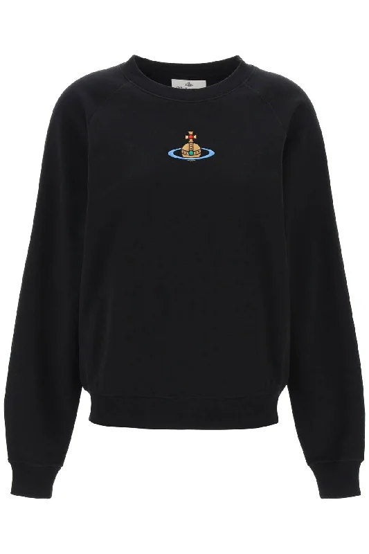 Organic Cotton Sweatshirt  - Black Hoodie with Ribbed Hem Stretchable Secure