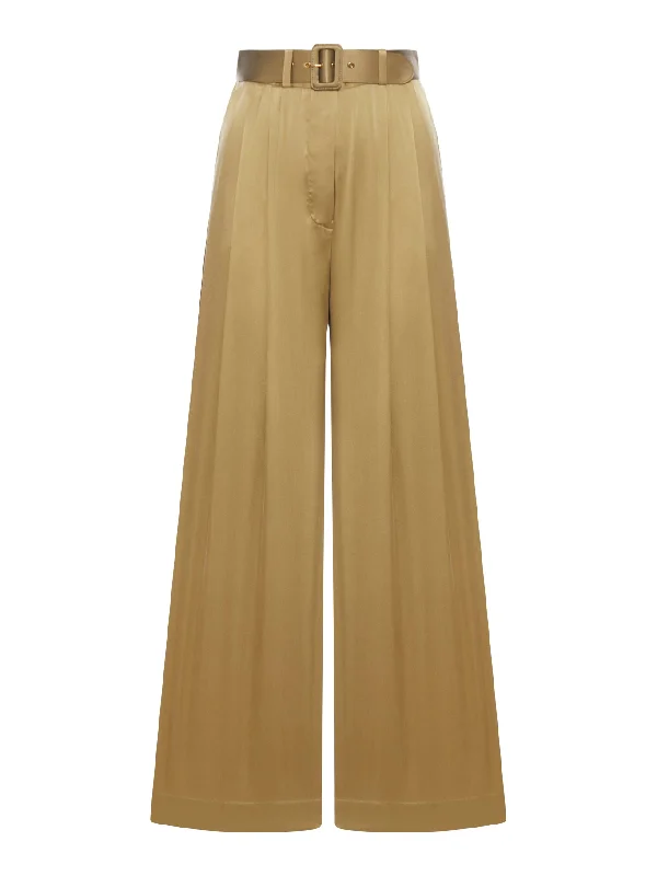 WIDE LEG PANTS IN SETA Relaxed Linen Pants