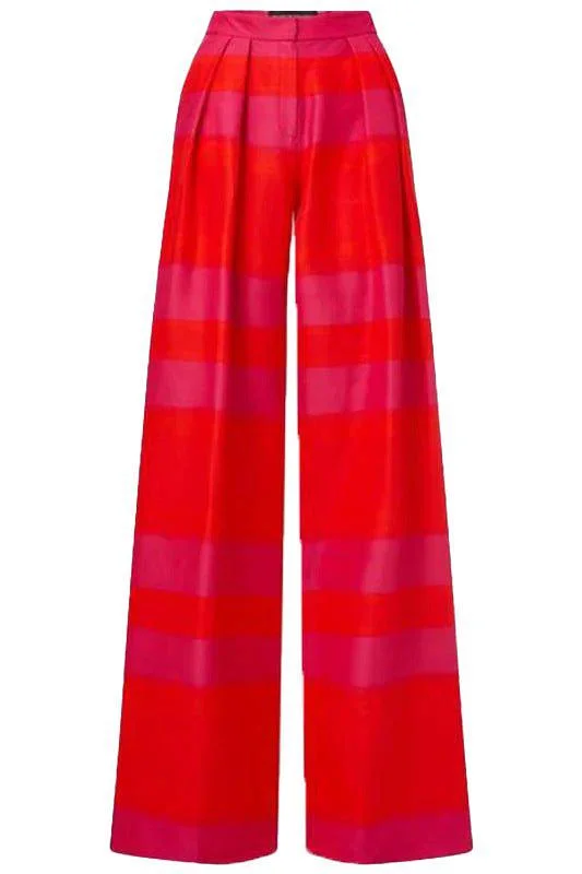 Pleated Wide Leg Pant Comfortable Denim Trousers