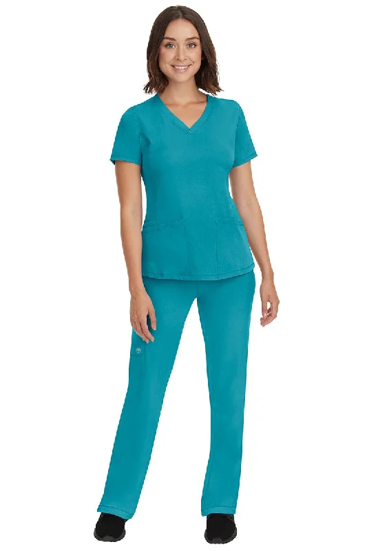 HH Works Women's Scrub Set Monica Top & Tall Rebecca Pant | Teal Blue Relaxed Casual Leggings HH Works Women's Scrub Set Monica Top & Tall Rebecca Pant | Teal Blue Relaxed Casual Leggings