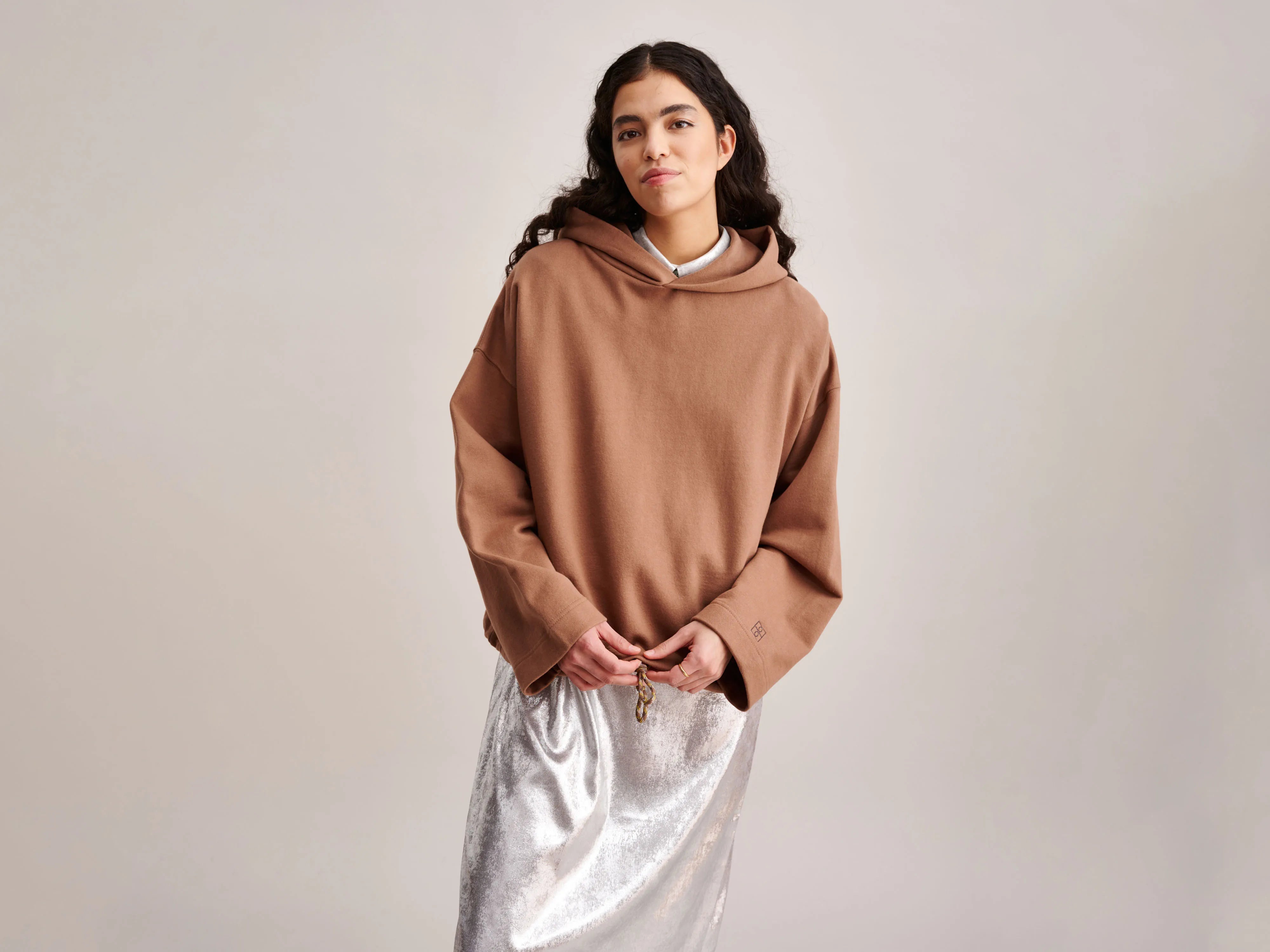 Cate Sweatshirt (232 / W / PRALINE) Hoodie with Gradient Ombre Colorful