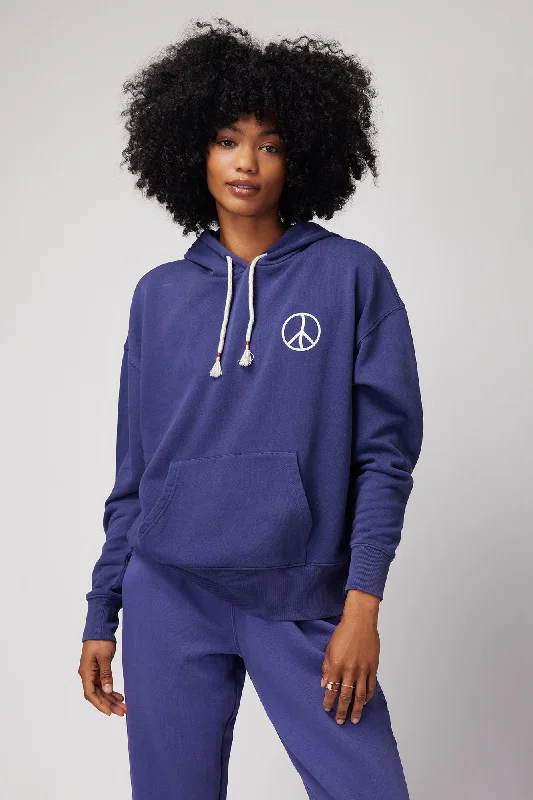 Spiritual Gangster Harmony Phoebe Hoodie - Indigo Graphic Hoodie Design Print