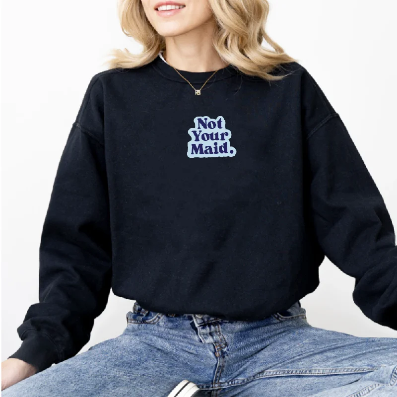 Generation: Mum - Not Your Maid Women's Sweatshirt Hoodie with Color Block Contrast Stylish Generation: Mum - Not Your Maid Women's Sweatshirt Hoodie with Color Block Contrast Stylish