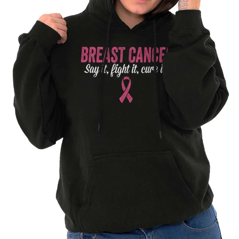 Fight Cure Breast Cancer Hoodie Hoodie with Reflective Safety Nightwear
