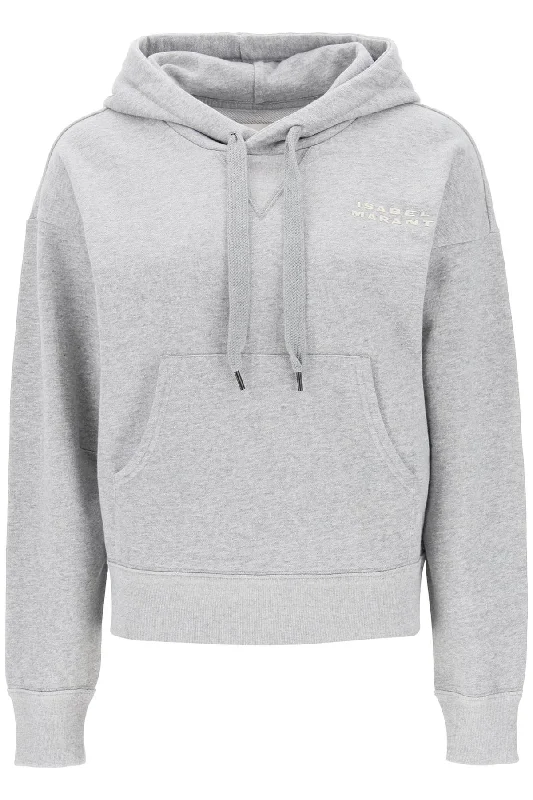 Sylla Hoodie  - Grey Hoodie with Button Placket Classic Preppy